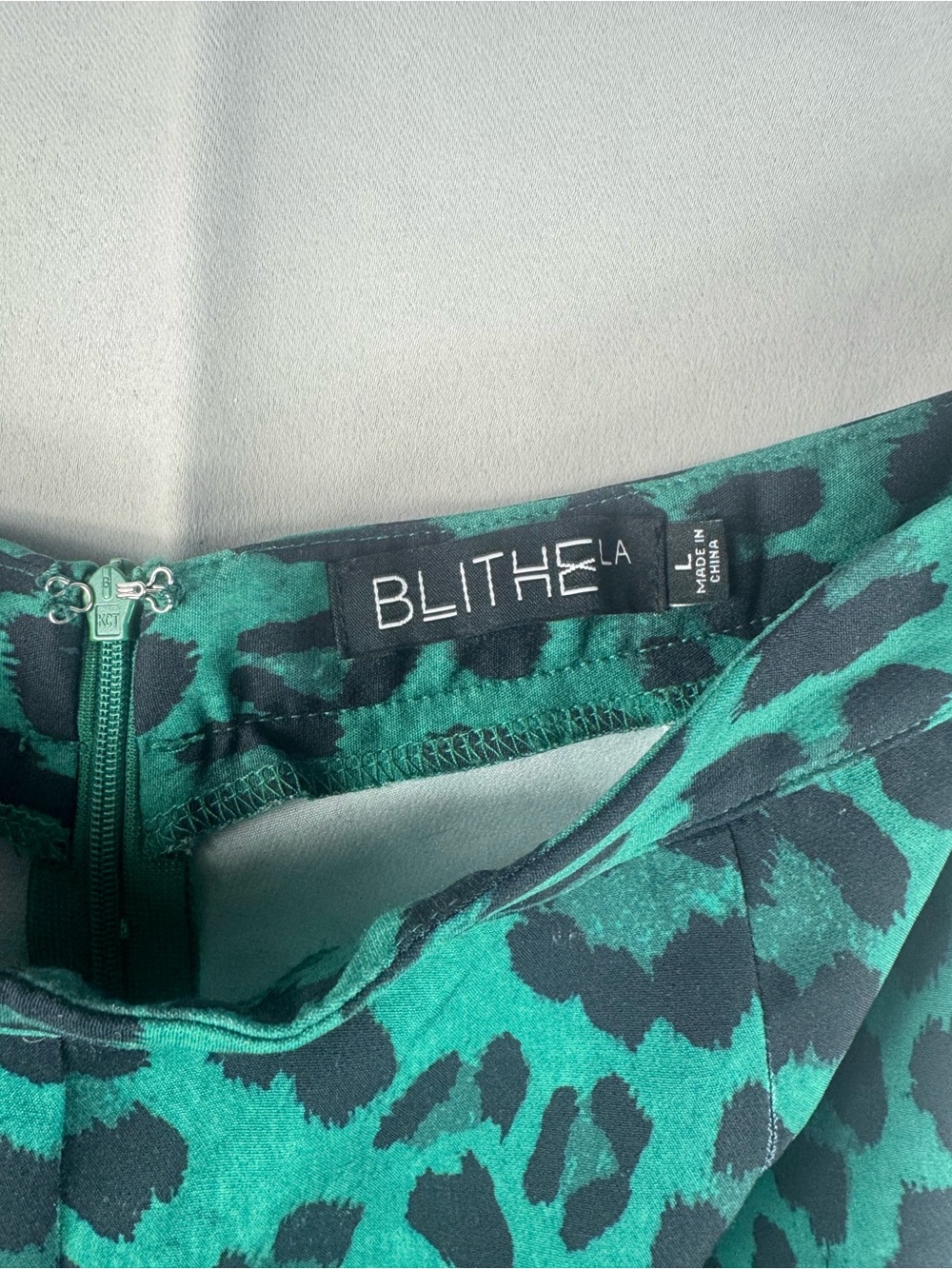 Blithe Green and Black Leopard-Print Pant 2 piece Suit - Picture 7 of 10